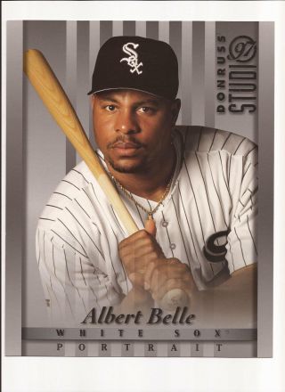 Albert Belle Unsigned 8x10 Photo Chicago White Sox 1997 Donruss Studio Portrait