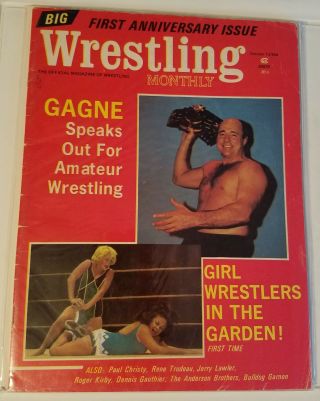 Wrestling Monthly - Verne Gagne - Girls - Oct.  1972