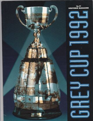 1992 Cfl Grey Cup Program,  Winnipeg Blue Bombers - Calgary Stampeders