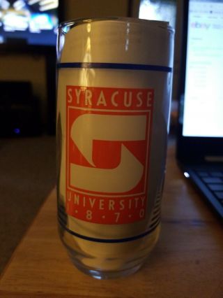 Syracuse University GO ORANGEMEN BEAST OF THE EAST Glass Tumbler 2