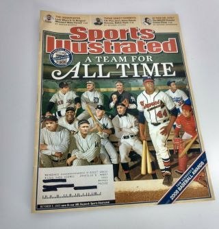 Sports Illustrated " A Team For All Time " October 9,  2006 Baseball
