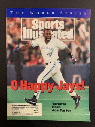 Sports Illustrated November 1 1993 Joe Carter Toronto Blue Jays World Series
