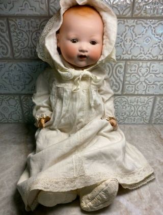 Antique Armand Marseille Germany " My Dream Baby " Doll W/ Bisque Head Open Mouth