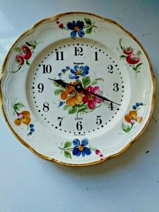 Vintage Clock Plate Hangarter French Antique Ceramic Wall Clock