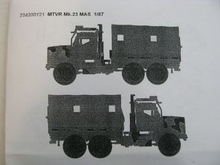 Mtvr Mk - 23,  Armored Cab,  7 Ton Usmc Truck,  Roco Minitanks / Herpa,  Ho Scale