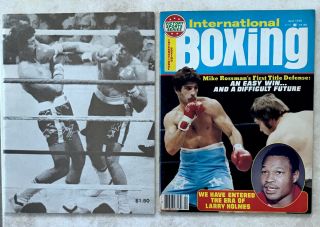 Mike Rossman Vs.  Aldo Traversaro Boxing Fight Program 12/5/78 & Int’l Boxing Mag