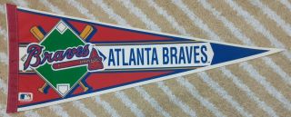 Atlanta Braves Full Size Mlb Baseball Pennant 90 