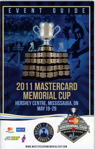 1 - Memorial Cup Final Program Won By The Saint John Sea Dogs 2011 Season