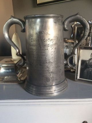 Antique Rowing 1907 Christs College Cambridge Senior Trial Eights Cup Trophy