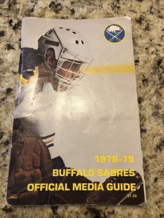 1978 - 1979 Buffalo Sabres Official Media Guide Rookie Don Edwards Cover