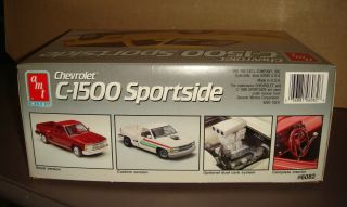 1990 Chevy C - 1500 Sportside Pickup Truck AMT 6082 1/25 Model Kit Never Started 3