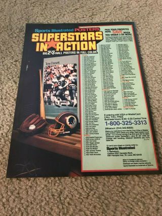 Vintage 1983 Sports Illustrated Poster Print Ad 80s Tony Dorsett Dallas Cowboys