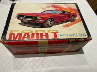 Amt 1968 Ford Mustang " Mach 1 " - Issue 2148 - 200 - - Molded In Red - Built