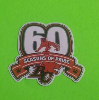 Cfl British Columbia Lions 60 Seasons Of Pride Sticker
