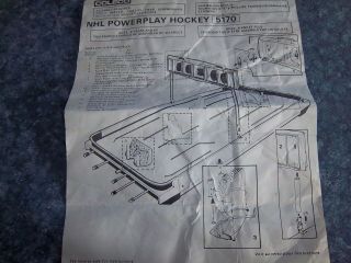 Coleco Official Rules And Assembly Instructions 5170 Table Hockey Game