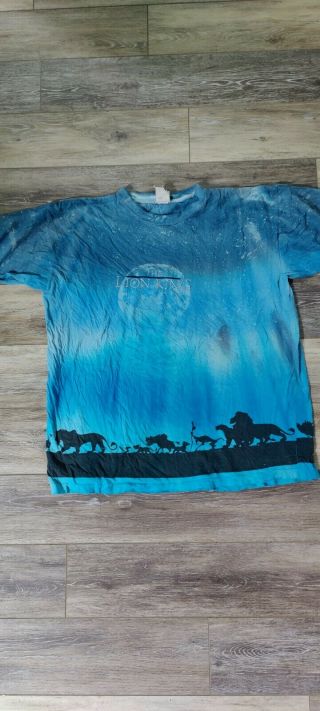 Vintage Lion King All Over Print Graphic Tee Xlarge