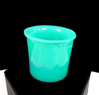 Chinese Antique Peking Glass Apple Green Mini 2 " Sake Cup 1900 - 1930