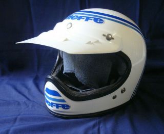 Bieffe Vintage Racing Helmet Size L Full Face.  Raced.  1980s