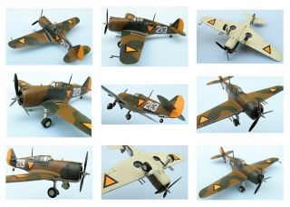Curtiss Hawk H - 75a,  Ml - Knil 1941,  Scale 1/72,  Hand - Made Plastic Model