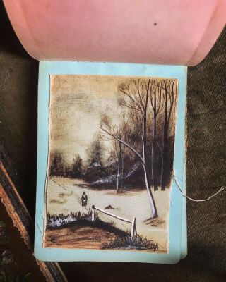 Antique Autograph Book Filled With Artwork And Poems 1914 - 1918