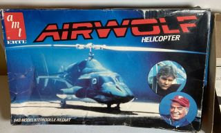 1984 Amt Ertl Airwolf 1:48 Scale Helicopter Model Kit Look