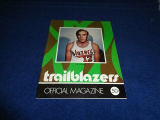 1970 - 71 Portland Trail Blazer Program - Blazers Vs Cavaliers