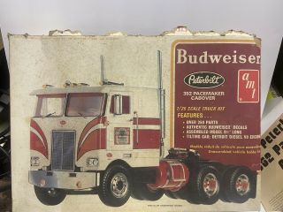 AMT Vintage Budweiser Peterbilt 352Pacemaker Cabover 1/25 scale model kit (READ) 2
