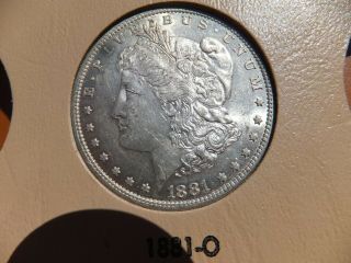 1881 O Morgan Silver Dollar A.  U.  / Bu - Toning.