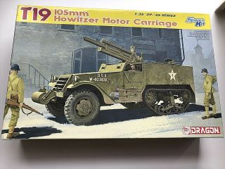 Dragon 6496 1/35 Scale T19 105mm Howitzer Motor Carriage Model Ship Kit