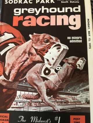 1975 Sodrac Greyhound Program May 12