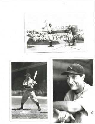 Lou Gehrig York Yankees Baseball Photos George Brace 4x6 (3)