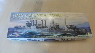 Rare Revell 1/240 Hms Campbeltown Four Stack British Destroyer Complete