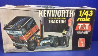 Vintage Amt Kenworth K - 123 Cabover Semi Tractor Truck 1/43 Model Kit