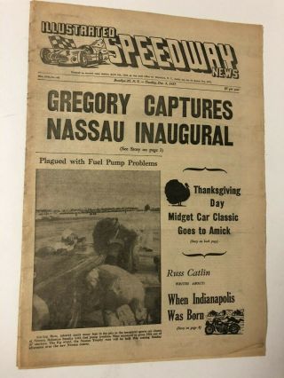 Illustrated Speedwa Y News Dec 1957 Auto Racing Newspaper Indy Aarc Stock Car Aa