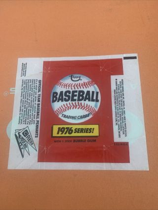 1976 Topps Baseball Card Wax Pack Wrappers
