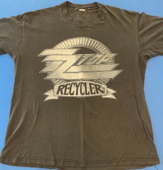 Vintage Zz Top Recycler 1990 World Tour Band Tshirt Size Medium