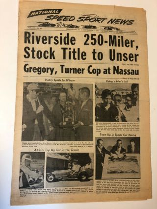 National Speed Sport News Dec 1957 Auto Racing Newspaper Indy Aarc Stock Car Aaa