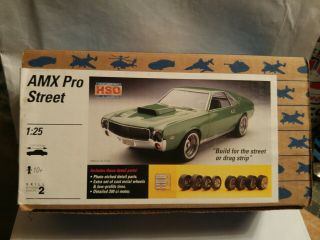 1/25 Testors Model Master 1968/69/70 Amx Pro Street Model Kit 7403 - Open Box