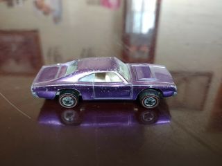 1969 Hot Wheels Redline Dodge Charger Lt.  Purple