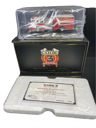 Rare Code 3 Collectibles Fairfax County,  Va Fire Rescue - Engine E440 Sn 116
