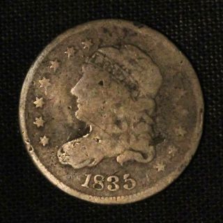 1835 Capped Bust Silver Half Dime - Large Date & Large 5c - Usa