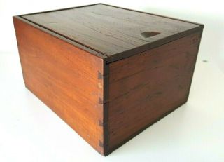 19th Century Oak Table Top Candle Box