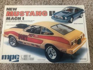 Vtg.  Mpc 1978 Ford Mustang Mach 1 1/25th Scale With Box Usa