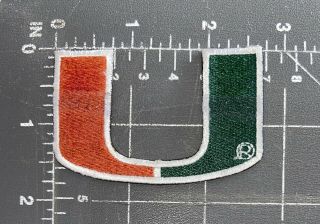 The University Of Miami Hurricanes U Logo Patch Football Team Ncaa Florida Fl Um