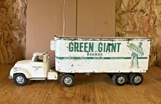 Tonka 23.  5 " 1954 - 55 Green Giant Co Tractor & Trailer Restoration 650 - 4