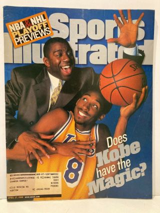 Sports Illustrated April 27 1998 Magic Johnson & Kobe Bryant Los Angeles Lakers