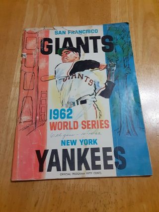 1962 World Series Program Giants Vs.  Yankees Scoring Done For Game 6