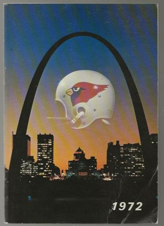 1972 St.  Louis Cardinals Nfl Football Media Guide