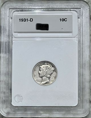 1931 - D Mercury Silver Dime 10c Xf,