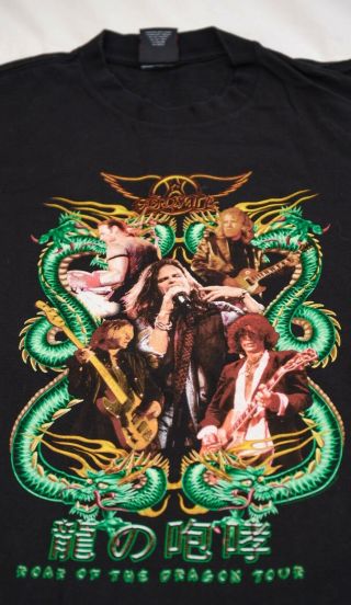 Vintage Aerosmith Roar Of The Dragon T Shirt 1999 Japan Giant Large